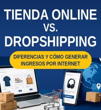 Comparación entre tienda online y dropshipping para vender productos por Internet.